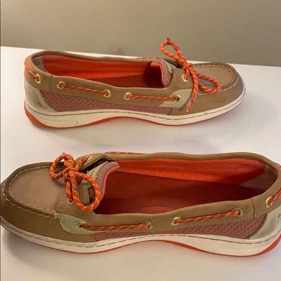 Sperry Women’s Angelfish Linen/Coral size 8 - Picture 6 of 8